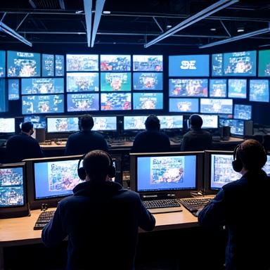 Live production control room during an event